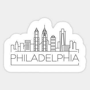 Philadelphia Minimal Skyline Sticker